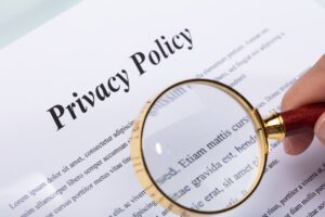 A concept photo for privacy notice and policy
